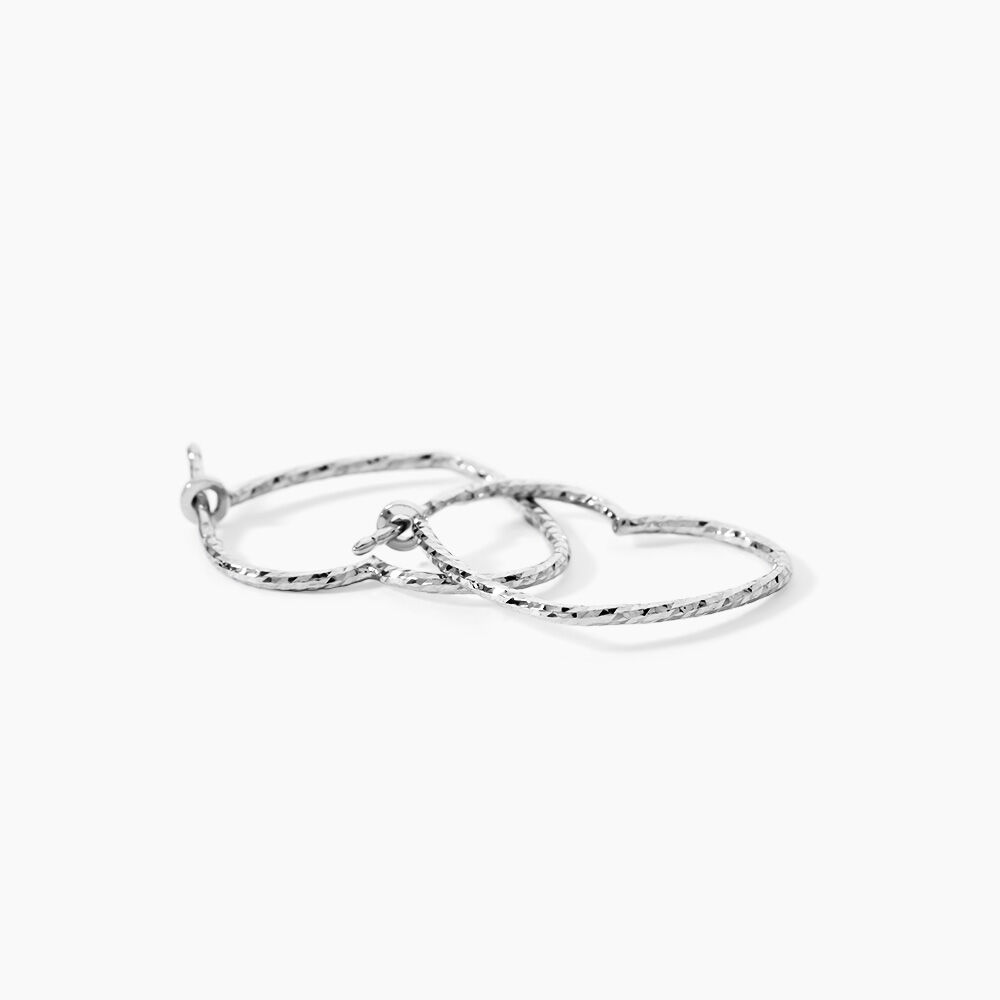 Cr&eacute;oles Ursula Argent Blanc - Cr&eacute;oles Femme | Marc Orian