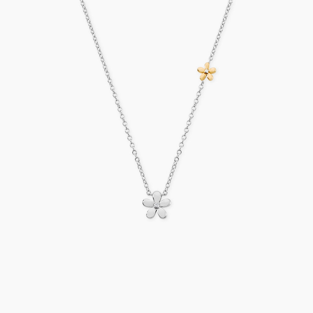 Collier Nelle Or Jaune Argent Blanc Oxyde De Zirconium - Colliers avec pierres Femme | Marc Orian