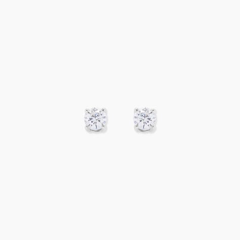 Boucles D'Oreilles Puces Aphrodite Or Blanc Diamant - Boucles d'oreilles mariage Femme | Marc Orian