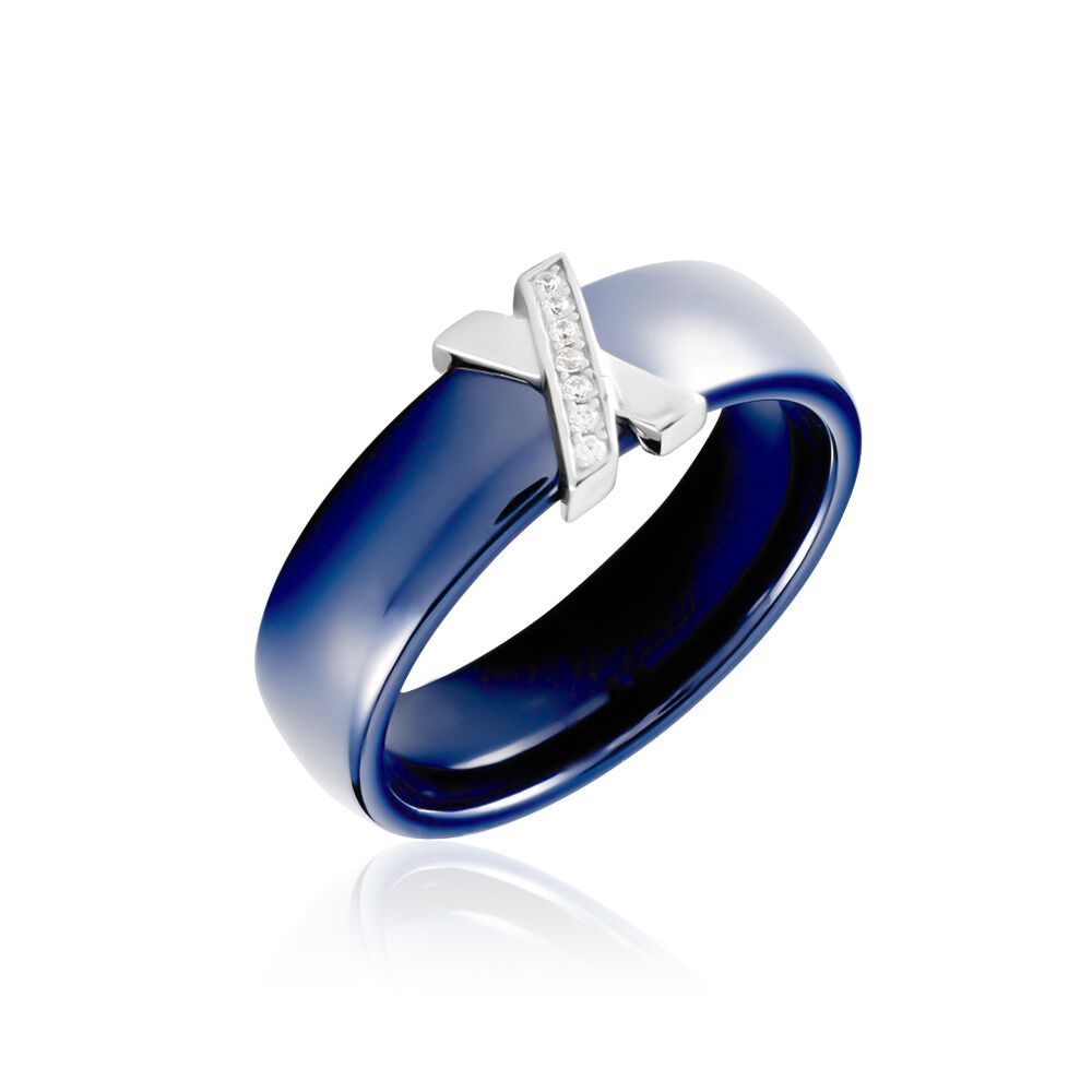 Bague Cronos Argent Blanc Céramique Oxyde - Bagues avec pierre Femme | Marc Orian