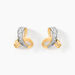 Boucles D'oreilles Puces Volute Or Jaune Diamant - Puces Femme | Marc Orian
