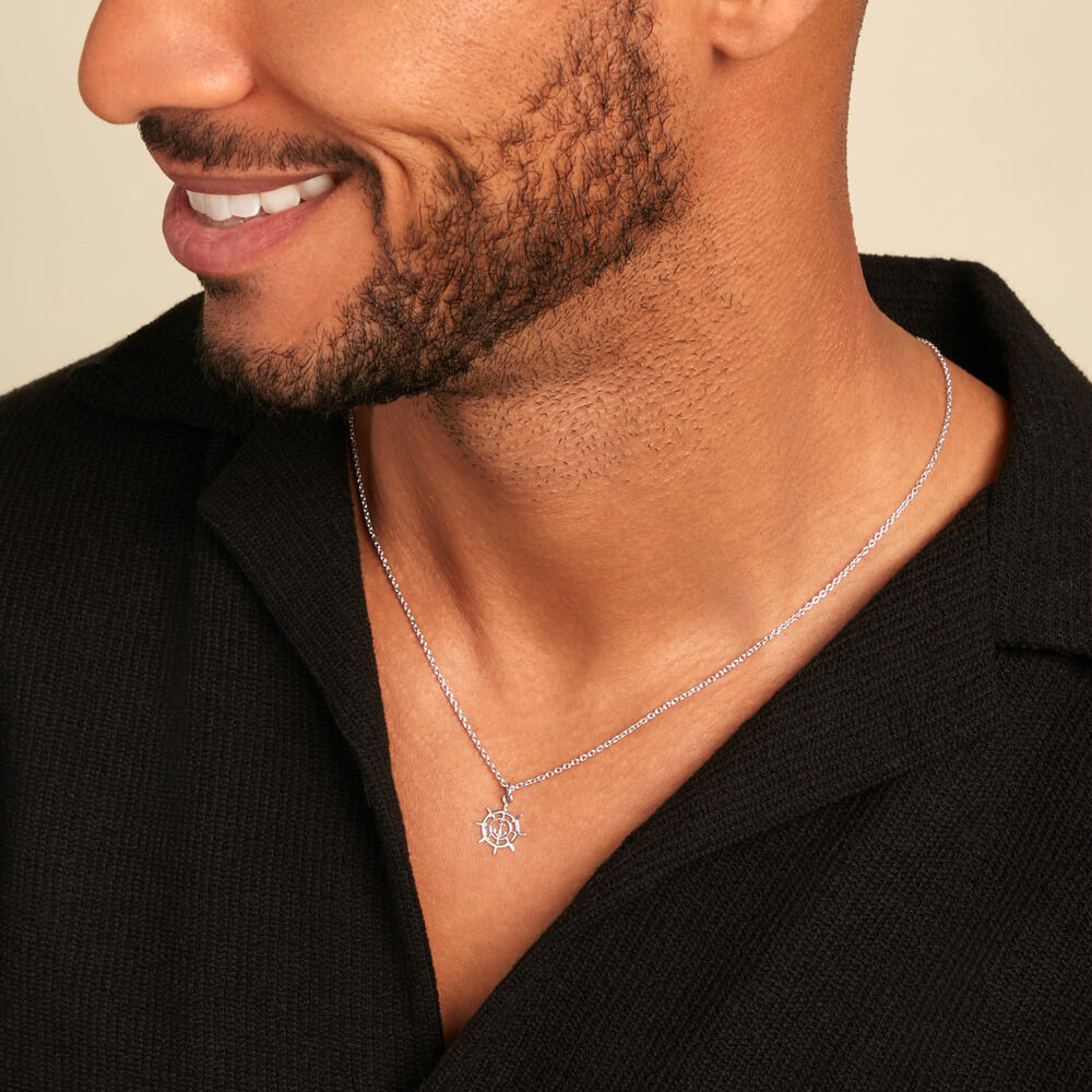 Collier Noe Argent Blanc - Colliers fantaisie Homme | Marc Orian