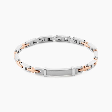 Bracelet Identit&eacute; Jourdan Haribert Acier Argent&eacute; - Gourmettes Homme | Marc Orian