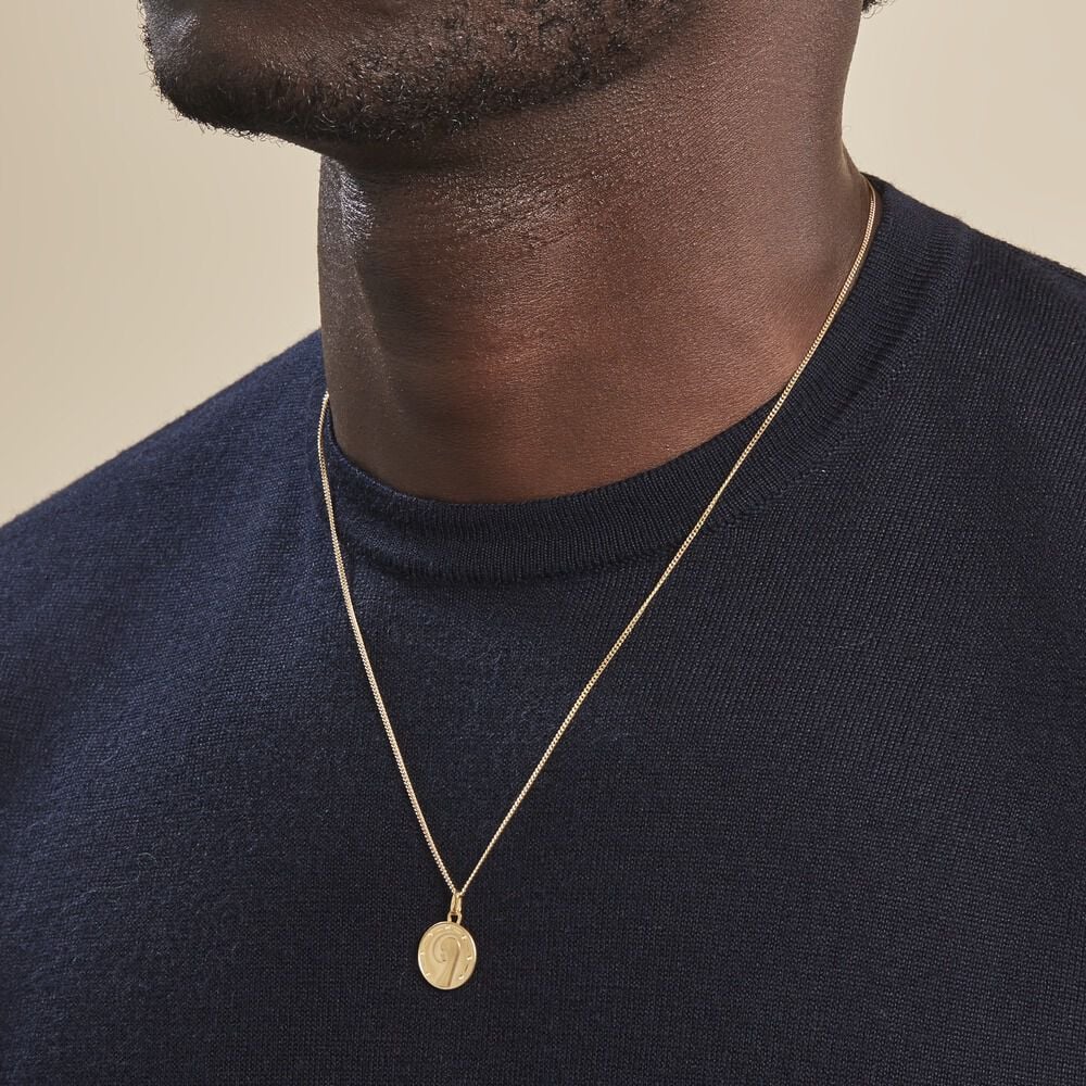 Pendentif Vierge Rond Diamante Or Jaune - Médailles et médaillons Unisex | Marc Orian