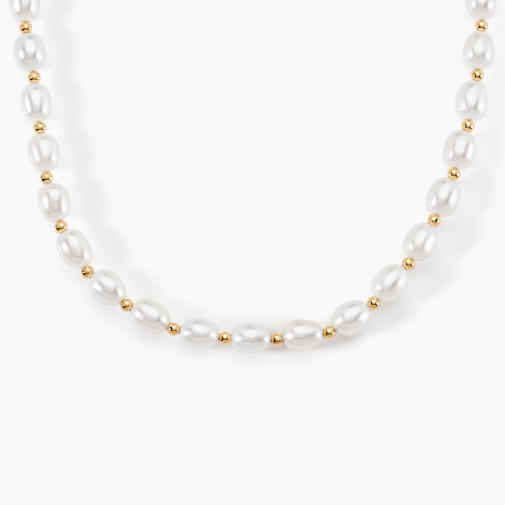 Collier Marame Or Jaune Perle De Culture - Colliers avec pierres Femme | Marc Orian