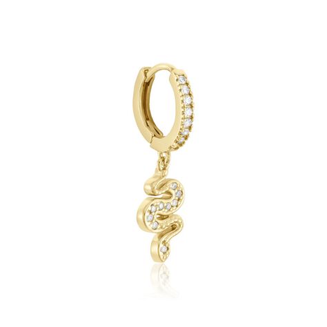 Créole Unitaire Callistea 5 Plaqué Or Jaune Oxyde De Zirconium - Piercings d'oreilles Femme | Marc Orian
