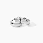 Cr&eacute;oles Lisa Argent Blanc - Cr&eacute;oles Femme | Marc Orian