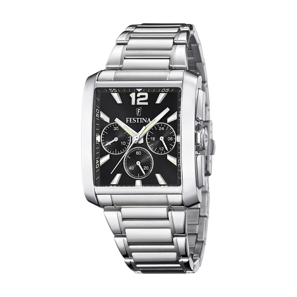 Montre Festina On The Square Chrono Noir - Fête des pères Homme | Marc Orian