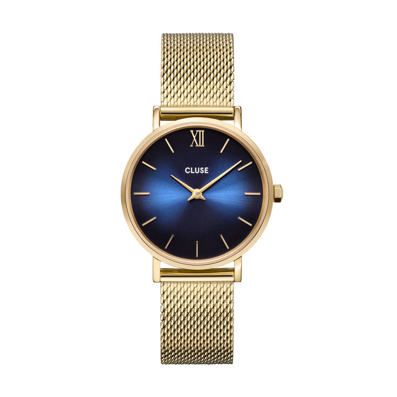 Montre fond bleu femme clearance