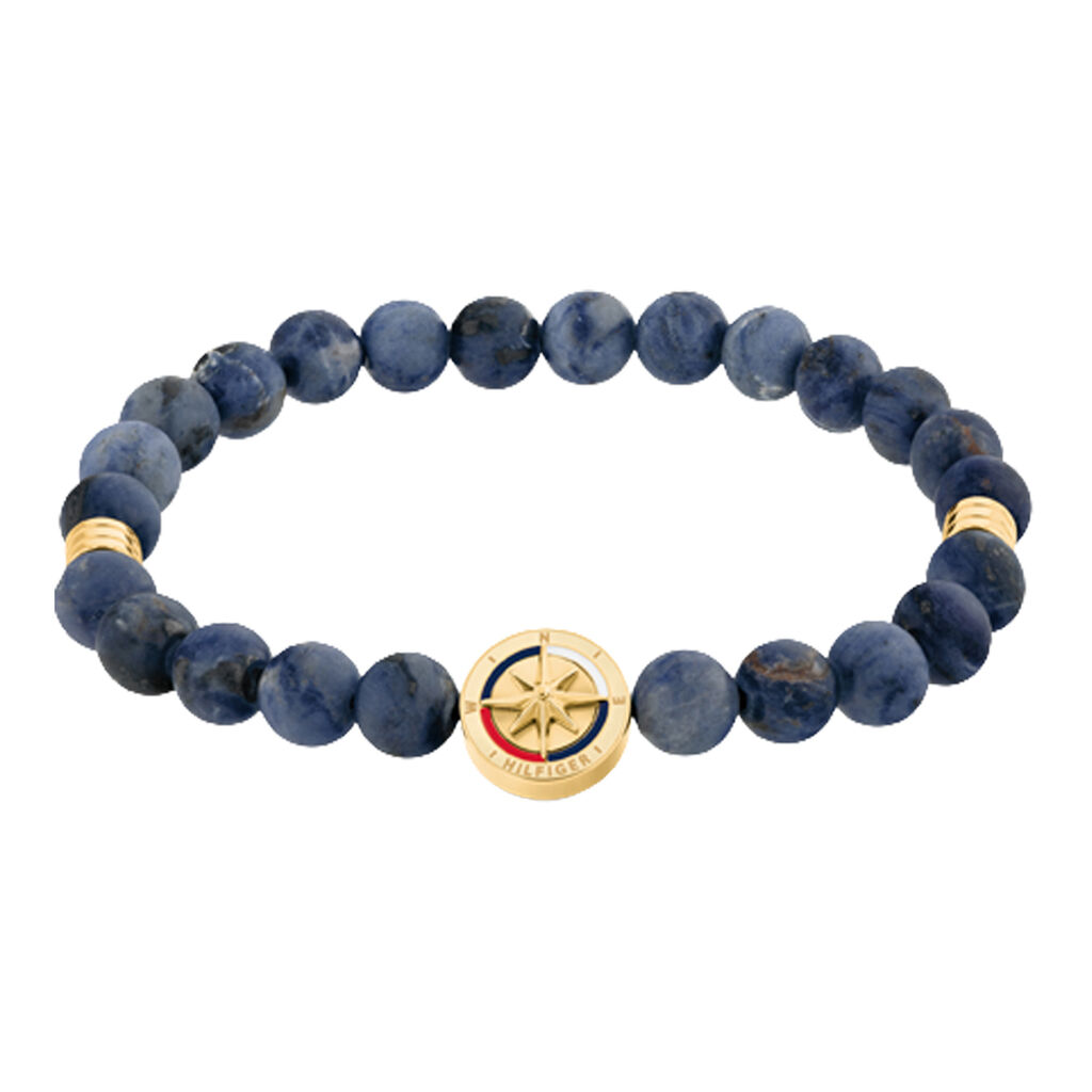 Bracelet Tommy Hilfiger Compass Acier Bleu Onyx - Bracelets cha&icirc;nes Homme | Marc Orian