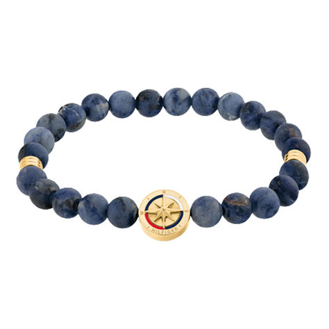Bracelet Tommy Hilfiger Compass Acier Bleu Onyx - Bracelets cha&icirc;nes Homme | Marc Orian