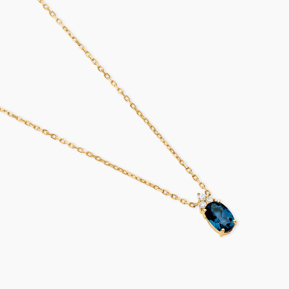 Collier Or Jaune Maurin Topaze Et Oxydes De Zirconium - Colliers avec pierres Femme | Marc Orian