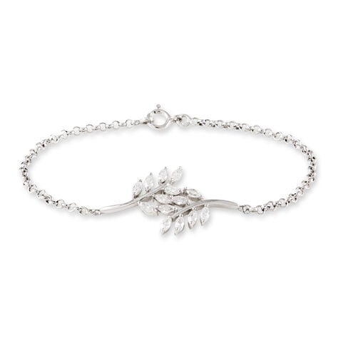 Bracelet Ble Argent Blanc Oxyde De Zirconium - Bracelets chaînes Femme | Marc Orian