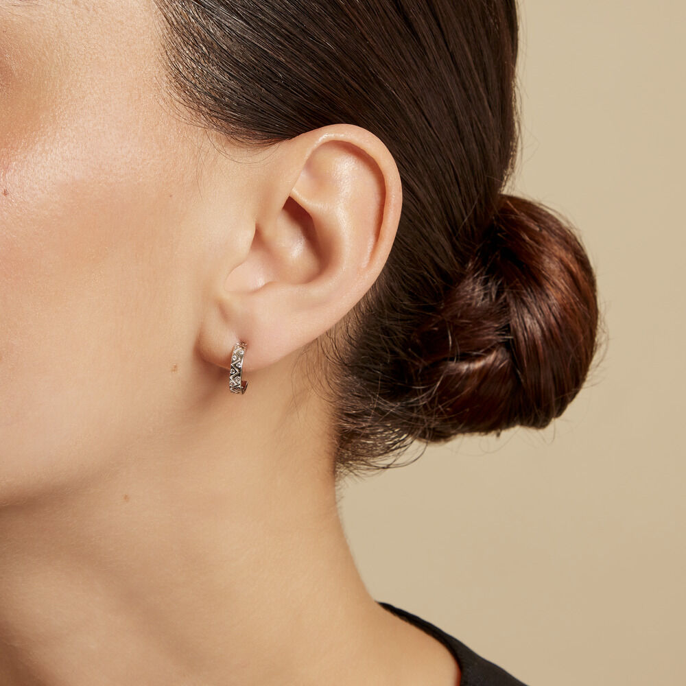 Créoles Emaline Argent Blanc Oxyde De Zirconium - Créoles Femme | Marc Orian