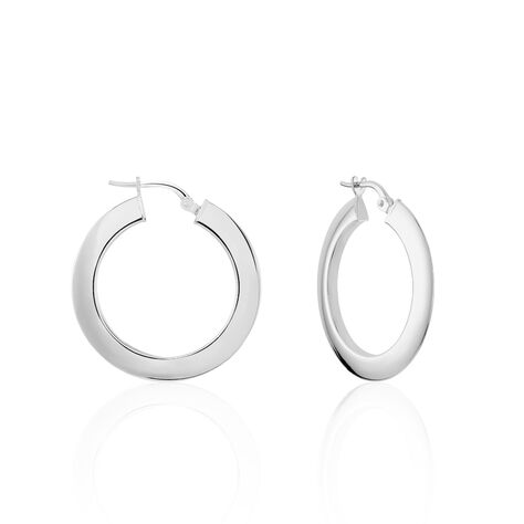 Créoles Argent Blanc Mila - Créoles Femme | Marc Orian
