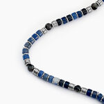 Bracelet Nairobi Acier Blanc Sodalite Labradorite - Bracelets cha&icirc;nes Homme | Marc Orian