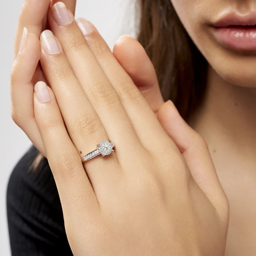 Bague Serena Or Blanc Diamant - Parures de mariage Femme | Marc Orian
