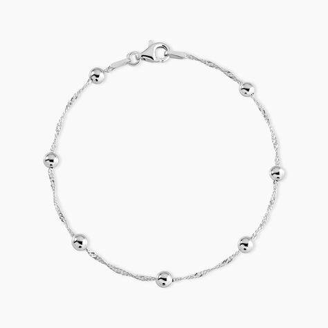 Bracelet Amarylis Argent Blanc - Bracelets fantaisie Femme | Marc Orian