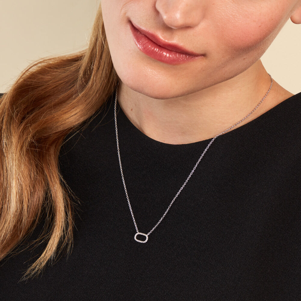 Collier Clem Argent Blanc - Colliers Femme | Marc Orian