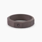 Bague Titane Gris Diamant - Bagues pierres pr&eacute;cieuses Homme | Marc Orian