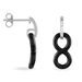 Boucles D'oreilles Pendantes Celinia Argent Blanc Céramique Et Oxyde - Pendantes Femme | Marc Orian