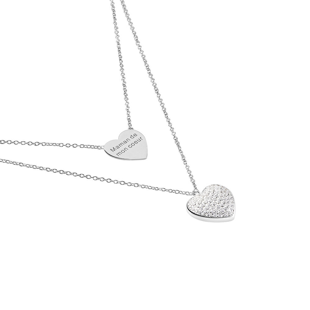 Collier Amarita Argent Blanc Oxyde De Zirconium - Colliers multirangs Femme | Marc Orian