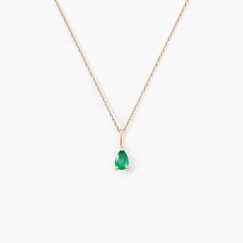 Collier Goutte Or Jaune Emeraude - Colliers avec pierres Femme | Marc Orian