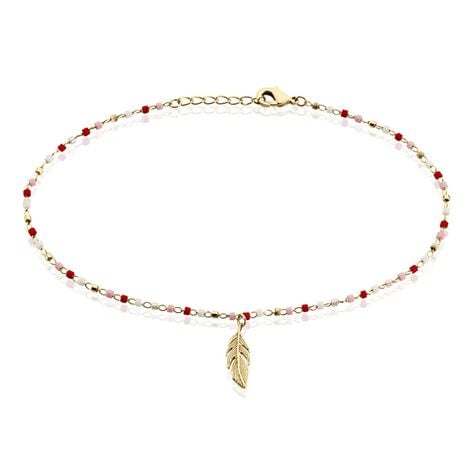 Chaine De Cheville Plaqu&eacute; Or Jaune Mica Perles De Miyuki - Chaines de cheville Femme | Marc Orian