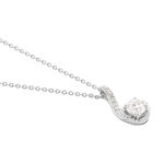 Collier Vrille Accompagnee Or Blanc Diamant - Colliers avec pierres Femme | Marc Orian