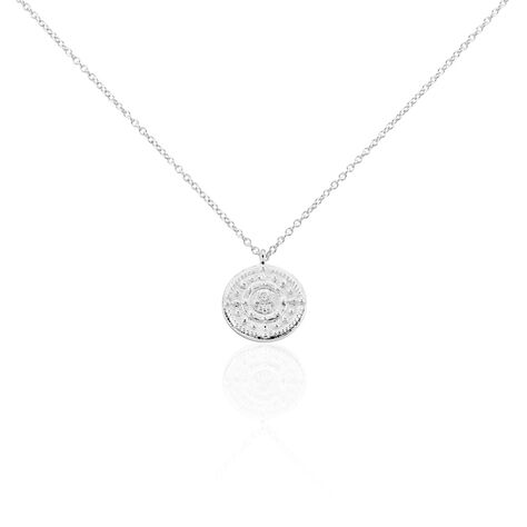 Collier Dhyana Argent Blanc Oxyde De Zirconium - Colliers avec pierres Femme | Marc Orian