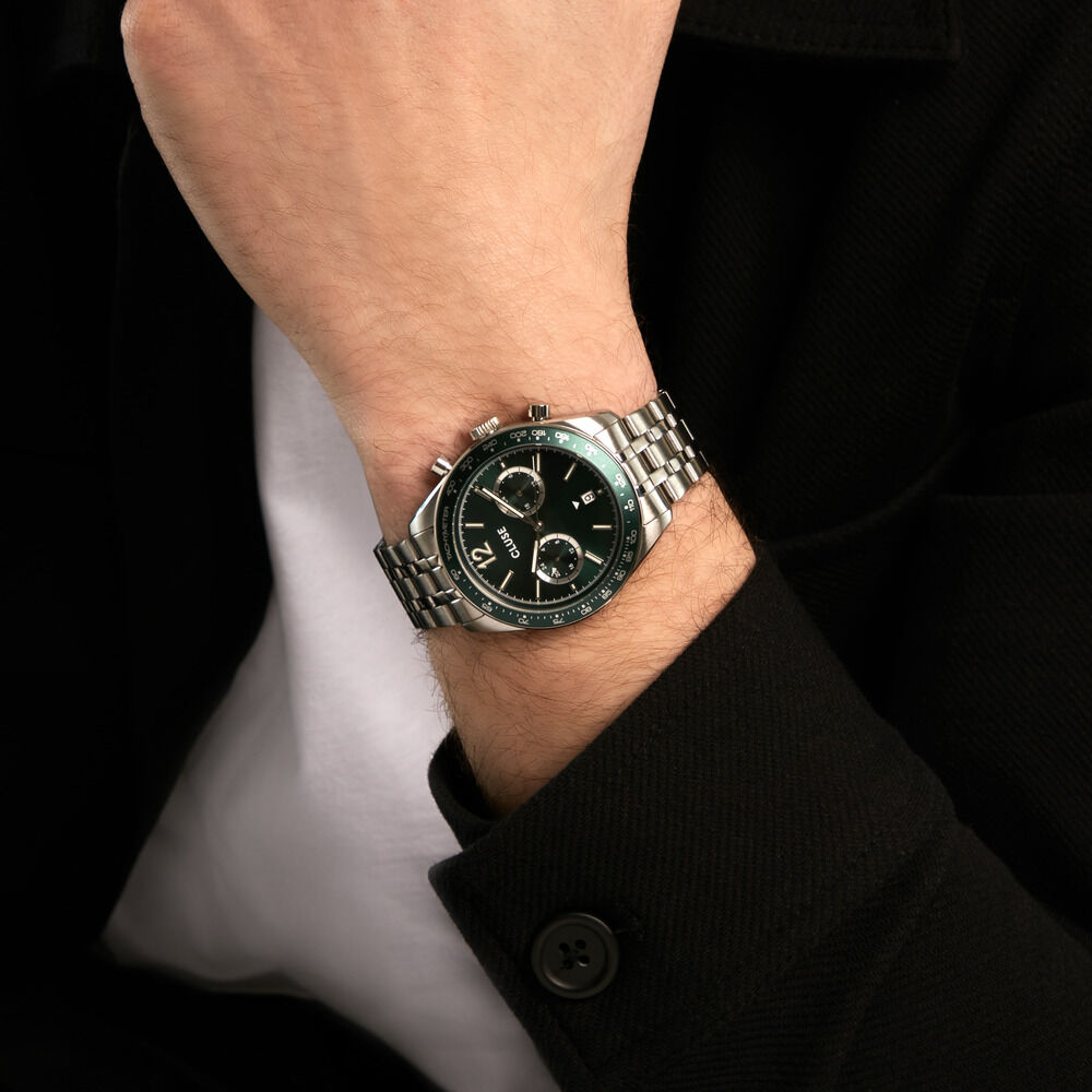Montre Cluse Aravis Dual Timer Vert - Montres &eacute;tanches Homme | Marc Orian