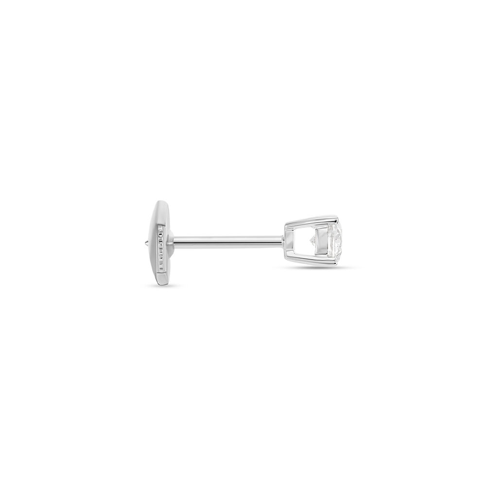 Boucle D'oreille Puce Unitaire Victoria Or Blanc Diamant - Puces Famille | Marc Orian