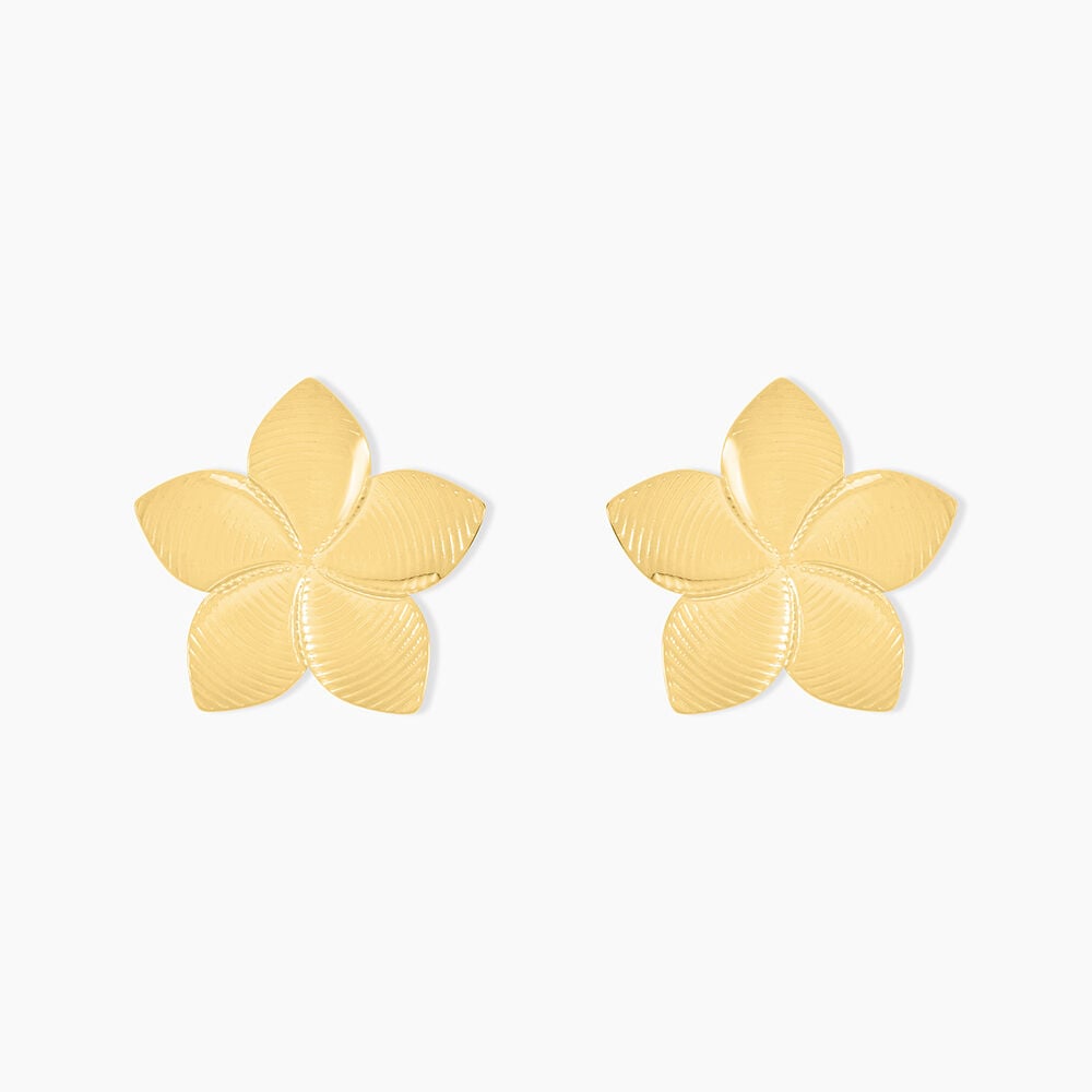 Boucles D'oreilles Puces Maora Acier Jaune - Nouveautés Femme | Marc Orian