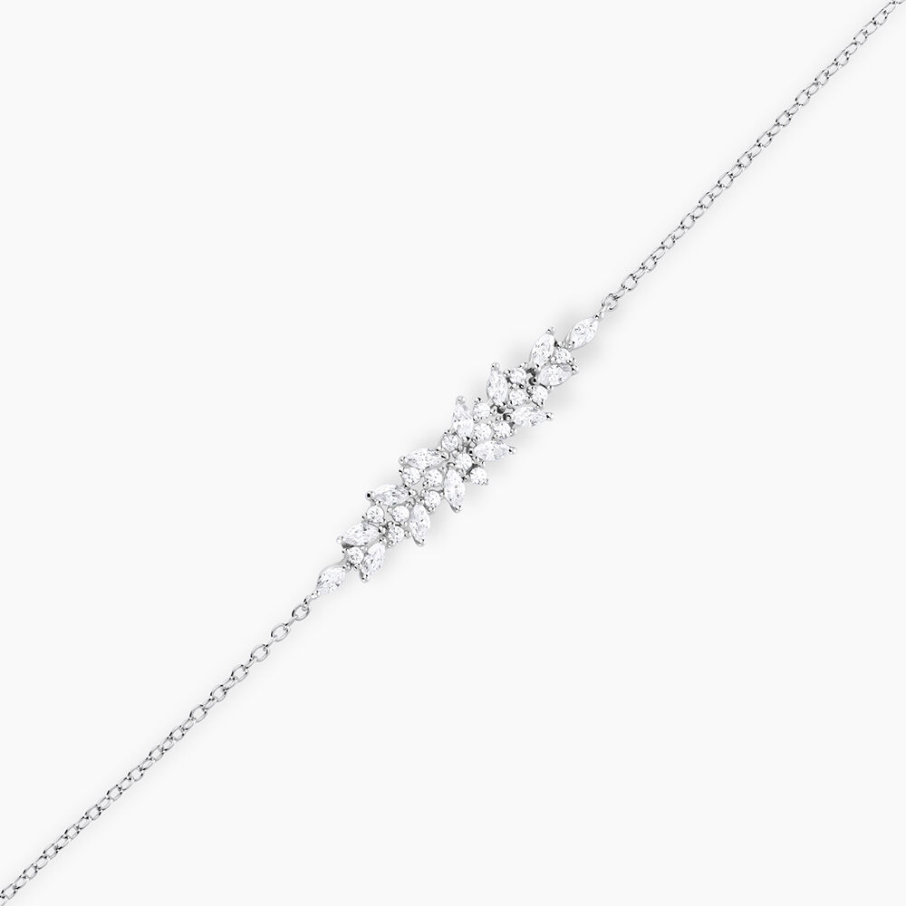 Bracelet Argent Blanc Precieux Flocon Oxyde De Zirconium - Bracelets fantaisie Femme | Marc Orian