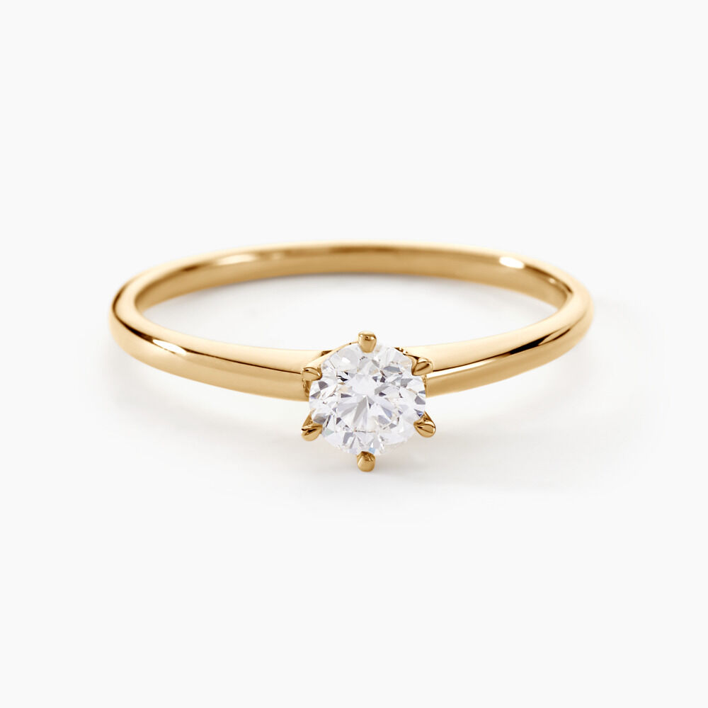Bague Solitaire Samantha Or Jaune Diamant - Solitaires Femme | Marc Orian