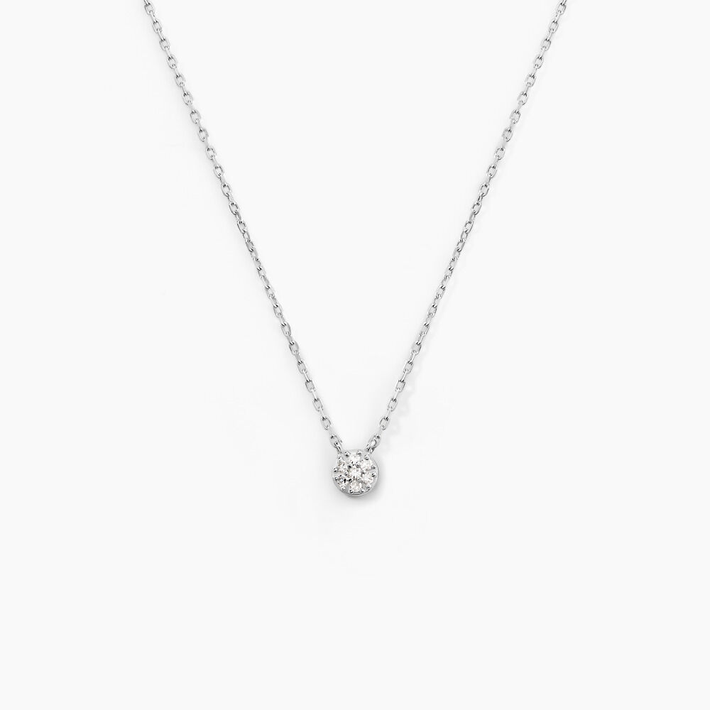 Collier Teani Or Blanc Diamant - Colliers avec pierres Femme | Marc Orian