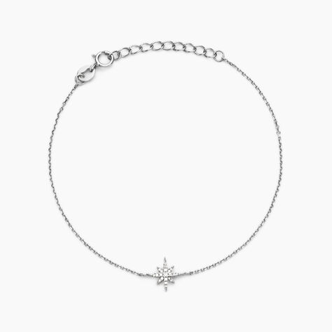 Bracelet Lysianne Argent Blanc Oxyde De Zirconium - Bracelets chaînes Femme | Marc Orian