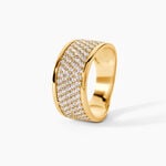 Bague Banda Or Jaune Oxyde De Zirconium - Bagues avec pierre Femme | Marc Orian