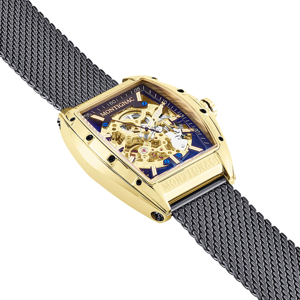 Montre Montignac Tonneau Automatique Noir - Montres automatiques Homme | Marc Orian