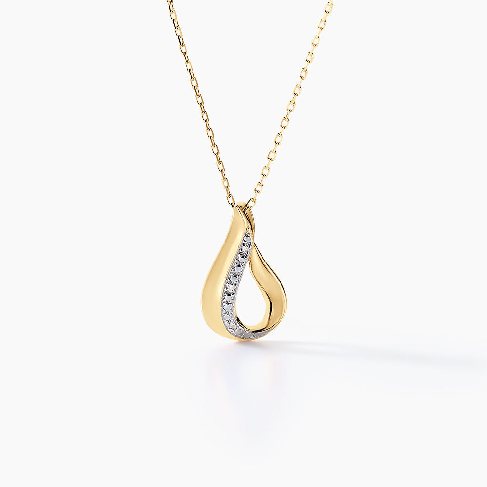 Collier Goccie Or Jaune Diamant - Colliers avec pierres Femme | Marc Orian