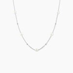 Collier Flawless Argent Blanc Perle De Culture - Colliers avec pierres Femme | Marc Orian