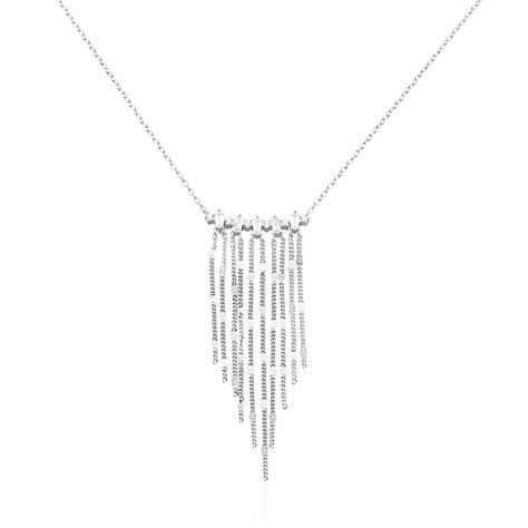 Collier Argent Blanc Vilko Oxydes De Zirconium - Colliers avec pierres Femme | Marc Orian