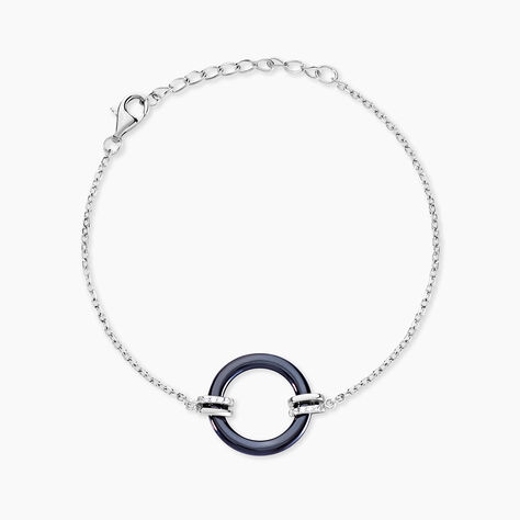 Bracelet Bertillianne Argent Blanc C&eacute;ramique Et Oxyde De Zirconium - Bracelets fantaisie Femme | Marc Orian