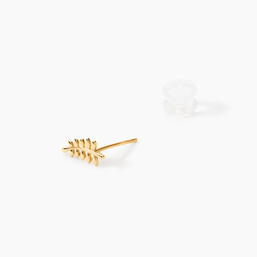 Boucles D'oreilles Puces Bartolomea Feuilles Or Jaune - Puces Femme | Marc Orian