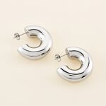 Cr&eacute;oles Letty Acier Blanc Sans Pierre - Cr&eacute;oles Femme | Marc Orian