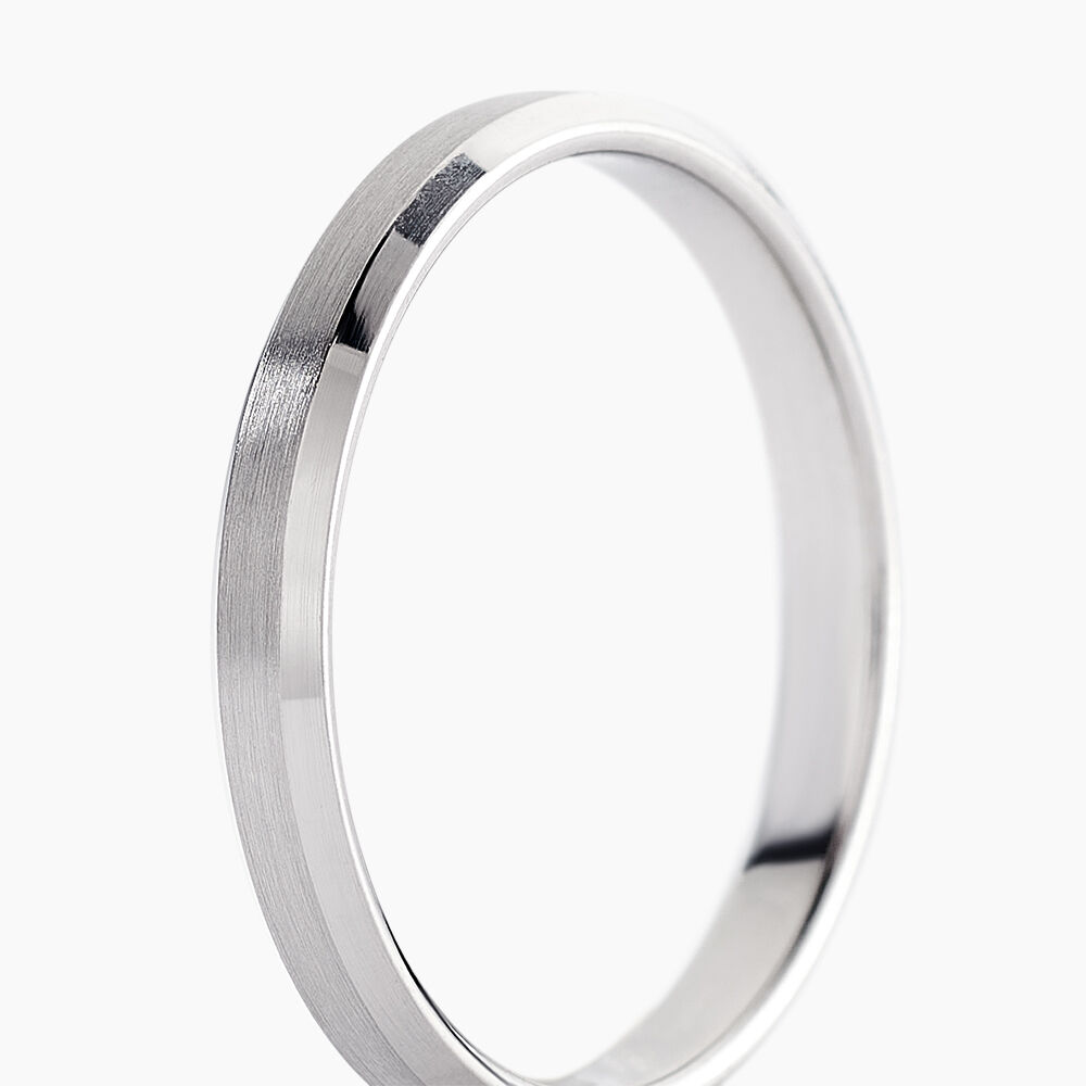 Alliance Rominus Palladium Blanc Ruban - Alliances duo Unisex | Marc Orian