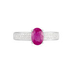 Bague Crista Or Blanc Rubis Et Diamant - Bagues vintage Femme | Marc Orian