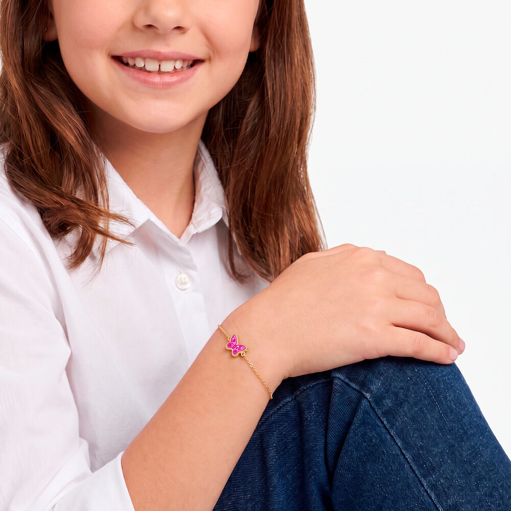 Bracelet Sulivia Papillon Or Jaune - Bracelets cha&icirc;nes Enfant | Marc Orian