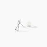 Boucles D'oreilles Puces Samy Or Blanc Diamant - Puces Femme | Marc Orian