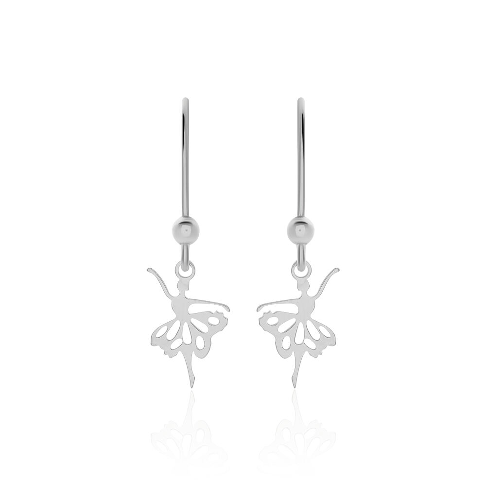 Boucles D'oreilles Pendantes Lucianola Argent Blanc - Pendantes Femme | Marc Orian